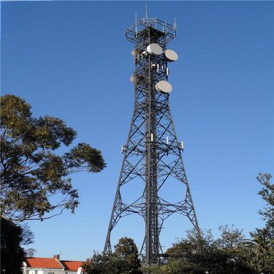 50m de aço TV de energia solar satélite de rede de microondas torre de rede mastro 50km sinal de internet radio torre de telecomunicações
