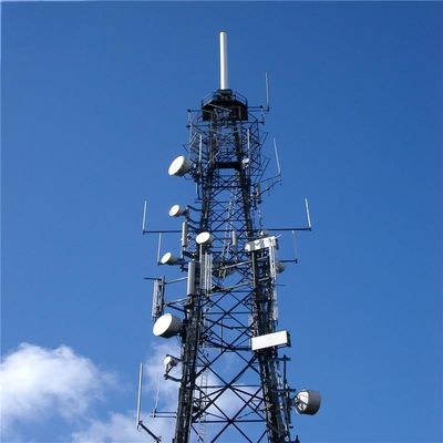 150 pés 200 pés Torre de aço autossustentável painel solar 50km redes sem fio torre de telecomunicações