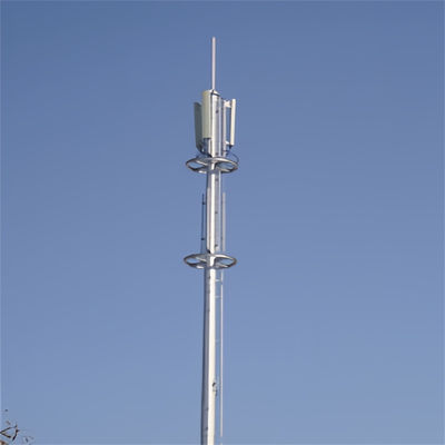 Máster único Antennas de comunicação Polos Monopólio Torre 30m Aço galvanizado