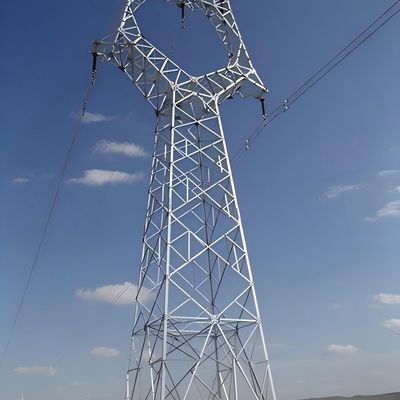 33 KV a 110 KV Torre de transmissão de energia Ângulo Torre de ferro 30-180 km/h Velocidade do vento