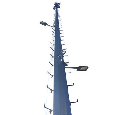 10M 30M 45M 60M Compacto Hot Dip Galvanized Monopole Tower 5G Wifi Telecom Rooftop Antenna de Comunicação