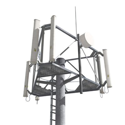 Monopole Tower torre de telecomunicações construída a partir de aço leve e de alta resistência à tração com código de projeto EN 1991-1-4 e EN 1993-3-1 para desempenho