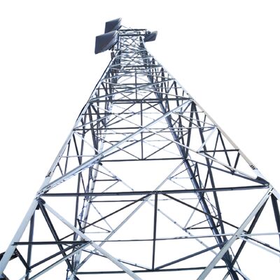 Torre de aço Torre de aço angular de 4 pernas projetada para telecomunicações com construção robusta e conformidade com códigos de projeto internacionais