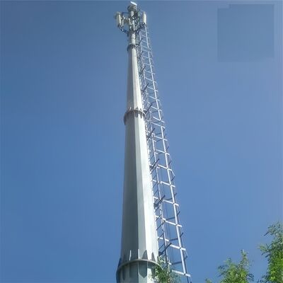Monopole Tower torre de telecomunicações projetada com resistência à tensão variando de 360 a 630 megapascal para maior durabilidade