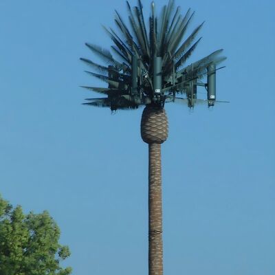 Torre de Comunicação de Árvore Biônica Aço Galvanizado 25m 5G Sinais Áreas Cênicas Design de Paisagem