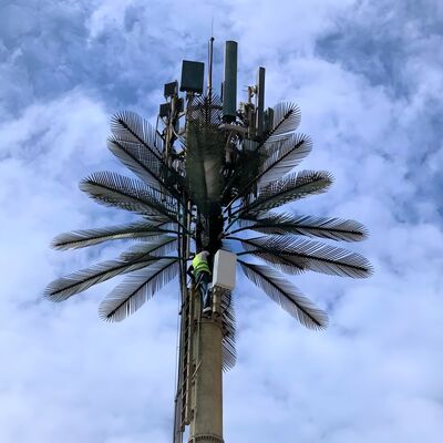 Torre Bionic Tree estrutura artificial aço projeto velocidade do vento até 250 km/h com opções de aço de alta e baixa resistência