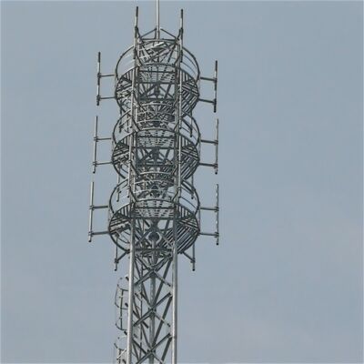 Torre de aço tubular personalizável de 3 pernas projetada para observação de monitoramento de telecomunicações externas e instalações de segurança