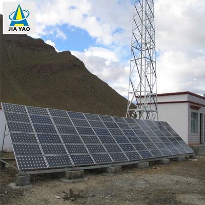 15 22 38M Torre de telecomunicações de treliça solar angular fora da rede com 4 pernas com aço galvanizado e bateria reserva para comunicação de emergência