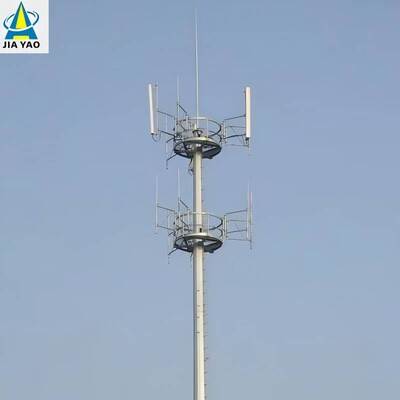 Torre de comunicação Monopole de aço de 28M Weathering para cobertura de sinal