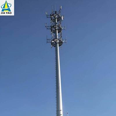 A resistência alta do vento da torre modular Monopole de 27M projetou a cobertura densa urbana da área 5G estrutura de aço galvanizada por imersão a quente