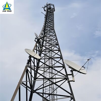 Torre 3 equipada com pernas destacável galvanizada por mergulho quente de 50M eficiente em termos de custos para telecomunicações da área de mineração