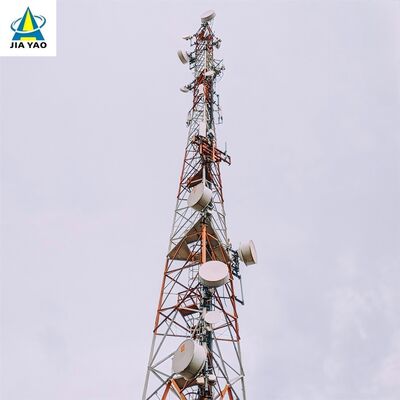 35M 46M 62Meter Q355 Aço Torre de aço com ângulo de 3 pernas para cobertura de sinal de área de fronteira