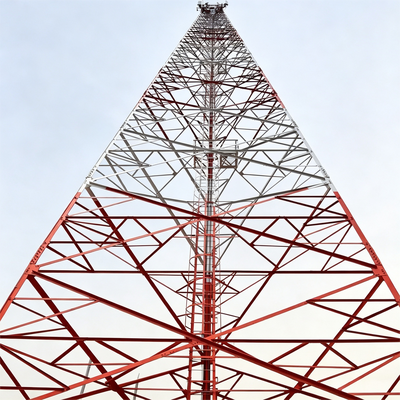 37 46 torre de aço equipada com pernas de 3 ângulos resistentes de 55M Frost para telecomunicações agrícolas da região fria