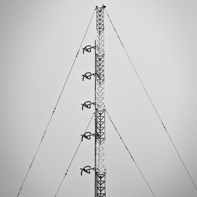 torre de antena Guyed resistente do vento de 40M para transmissão de sinal da ilha costeira