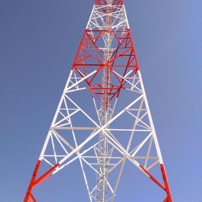 Torre de rádio auto-sustentável galvanizada a quente 5 km Wifi telefone celular satélite torre de rádio de microondas
