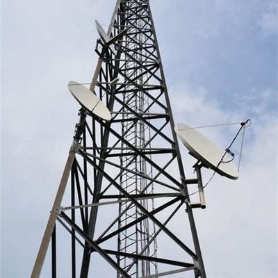 Torre de rádio auto-sustentável galvanizada a quente 5 km Wifi telefone celular satélite torre de rádio de microondas