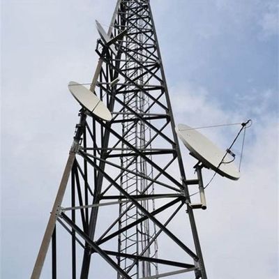 30 40 50 metros Rádio 3 pernas Torre de aço angular Rede 5G Galvanizado Torre de comunicação de microondas