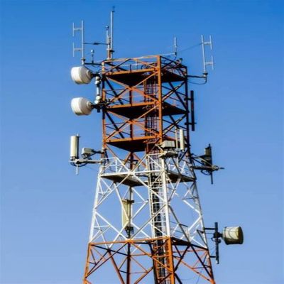 4 pernas ângulo de aço de ferro auto-suportando torre de rede de telecomunicações e internet ISP Wireless 5G antena torre