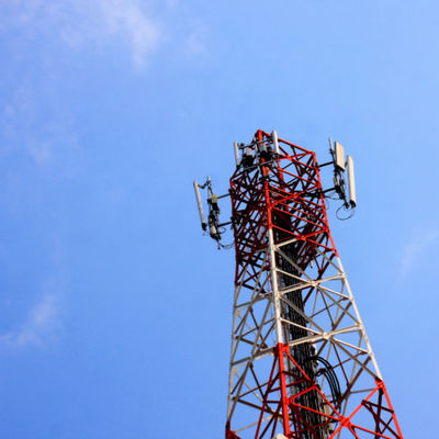 Rede Wifi móvel 4G 5G GSM sinal de rádio 4 perna ângulo Torre de Telecomunicações de aço