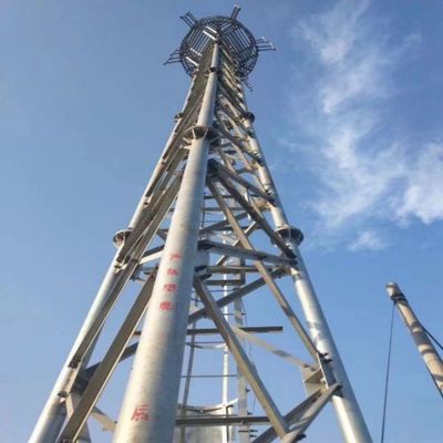 10 - 60M Torre de aço tubular galvanizado sinal Wifi Bts Televisores 3 pernas Torre de aço tubular