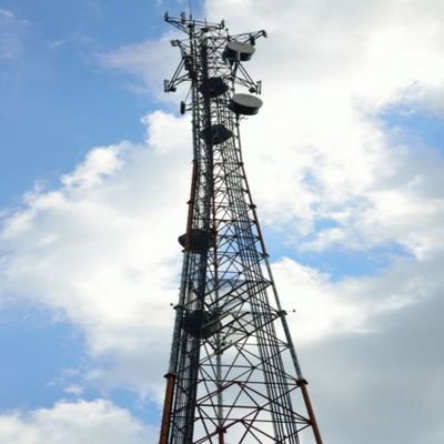 10 - 60M Torre de aço tubular galvanizado sinal Wifi Bts Televisores 3 pernas Torre de aço tubular