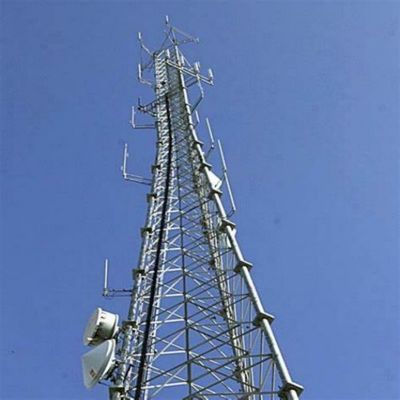 10 - 60M Torre de aço tubular galvanizado sinal Wifi Bts Televisores 3 pernas Torre de aço tubular