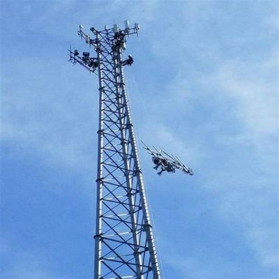Tubular Telecom Aço 3 pernas Torre Rede móvel 4G 5G sinal de rádio antena triangular torre de telecomunicações e acessórios