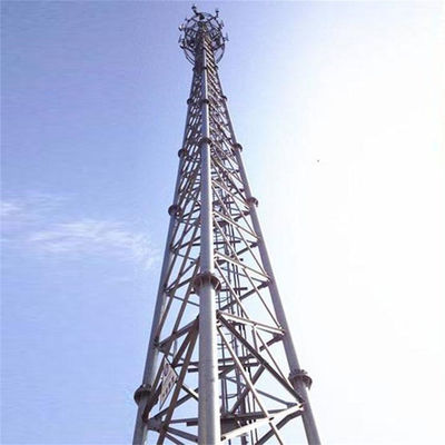 Aço redondo Comunicação Telefone móvel Torre de grelha auto-sustentável Antenna Tubular Mast 3 pernas