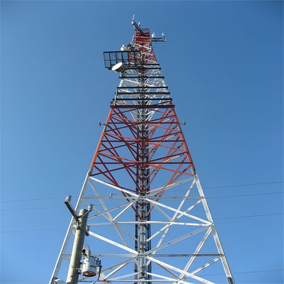 Bts Solar Power Telecommunication Tower &amp; Accessories Torre de rádio de auto-apoio angular de 3 pernas