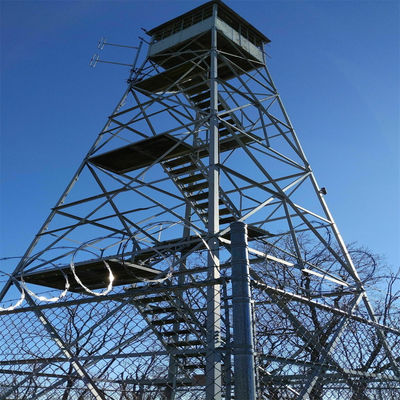 Galvanizado a quente 120 pés Torre de Guarda de Bombeiros Florestais Torre de Observação de Previsão