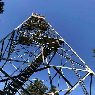 Proteção contra raios de aço galvanizado Torre de Vigia Floresta 15m - 50 m