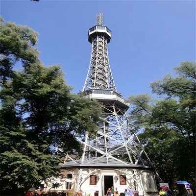 Torre de treinamento da estação de bombeiros antirruda pré-fabricada Torre de vigia Estrutura de tubos de aço galvanizado