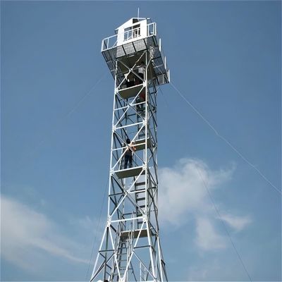 Galvanizado a quente 4 pernas Torre de guarda ângulo de aço ângulo Torre de observação de incêndio