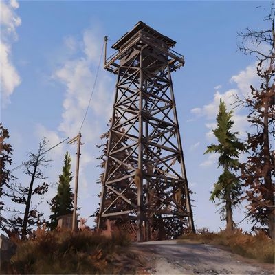Sistema de vigilância de torre de proteção de incêndio de aço