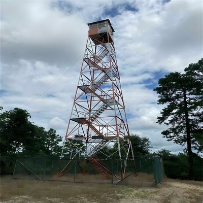 Torre de vigilância de segurança pré-fabricada Estrutura de aço AR500 / Q355 Casa de guarda Plataforma Torres de observação