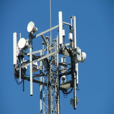 3 pernas 60 graus Telecom Torre de rede triangular Autossustentável Comunicação Ângulo Torre de aço