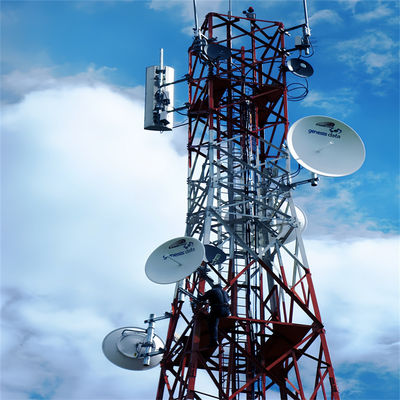 120m Antenna de aço galvanizado a quente Produtor Rede de rádio celular Torre de aço angular de 4 pernas