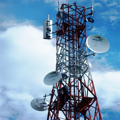 20m 40m 45m 50m Mast de aço de quatro pernas GSM Telecomunicações celulares BTS antena torre de comunicação
