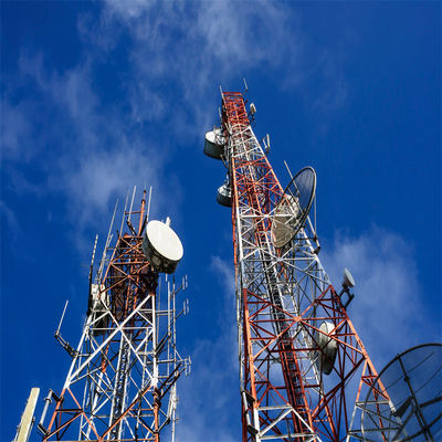Telecom Shelter Design 60m 4 pernas torre de aço angular ângulo rede de rádio antena 4g equipamento sem fio