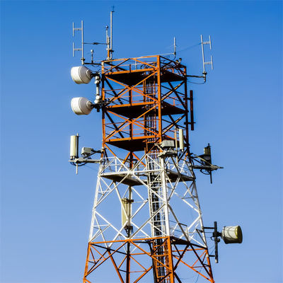 Plataformas de trabalho Energia solar Base GSM Comunicação Antenna Torre 4 pernas Torre de rede de aço