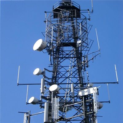 60m 4 pernas galvanizadas torre de antena autônoma ângulo de transmissão rádio microondas torre de comunicação mais alta