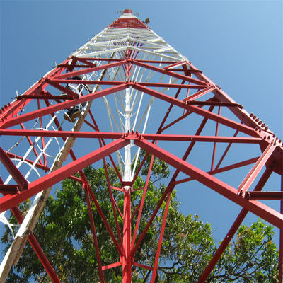 Torre de aço de ângulo galvanizado de 4 pernas de rede 50M Celular de telecomunicações Mast Angular