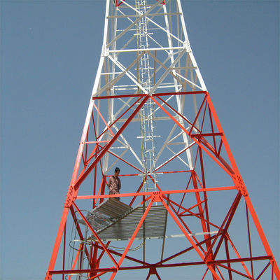 Torre de aço de ângulo galvanizado de 4 pernas de rede 50M Celular de telecomunicações Mast Angular