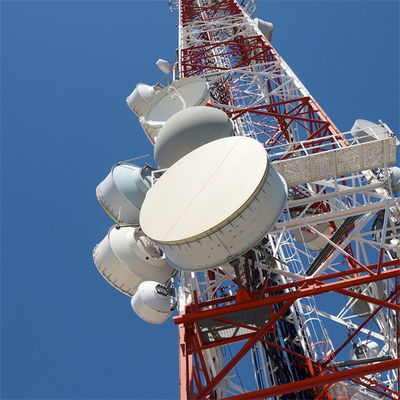Torre de aço de ângulo galvanizado de 4 pernas de rede 50M Celular de telecomunicações Mast Angular