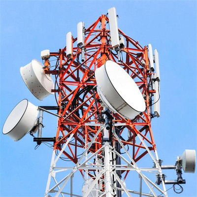 Torre de aço de ângulo galvanizado de 4 pernas de rede 50M Celular de telecomunicações Mast Angular