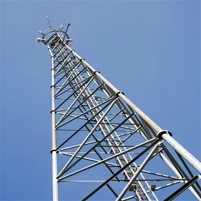 3 pernas Tubos de pernas Tubos de aço auto-sustentável galvanizado a quente Telecomunicações Torre de células de comunicação