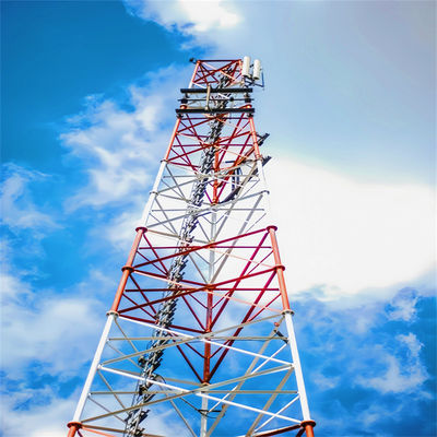 3 pernas Tubos de pernas Tubos de aço auto-sustentável galvanizado a quente Telecomunicações Torre de células de comunicação