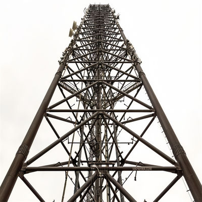 Torre de aço tubular galvanizado com 3 pernas torre de antena de telecomunicações