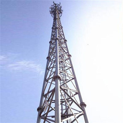 Telecom Antenna Rede Wifi GSM Torre de células de auto-apoio 3 pernas Tubular Torre de comunicação celular de microondas
