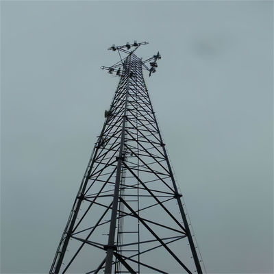 Triangular Telecom Tubular Autossustentável Antenna Mast HDG 3 pernas de aço torre de rede